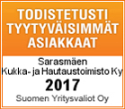 Todistetusti tyytyväisimmät asiakkaat / Suomen Yritysvaliot 2017
